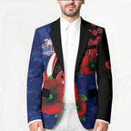 North Kangaroos ANZAC Personalised Blazer Lest We Forget Poppy Camo