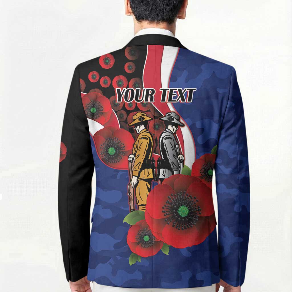North Kangaroos ANZAC Personalised Blazer Lest We Forget Poppy Camo