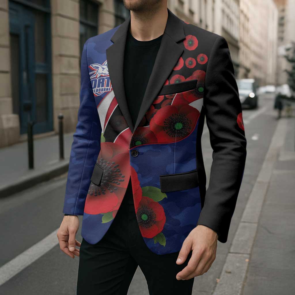 North Kangaroos ANZAC Personalised Blazer Lest We Forget Poppy Camo