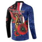 North Kangaroos ANZAC Personalised Button Sweatshirt Lest We Forget Poppy Camo