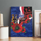 North Kangaroos ANZAC Personalised Canvas Wall Art Lest We Forget Poppy Camo