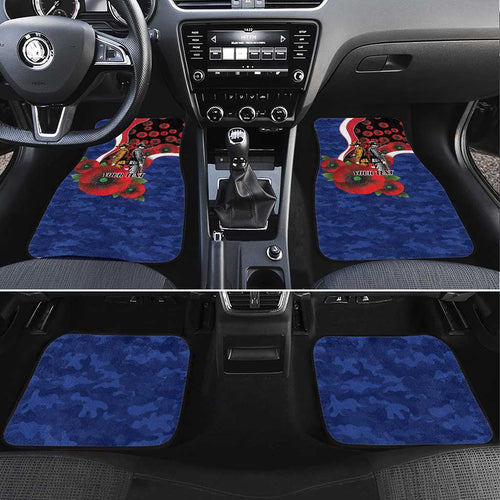 North Kangaroos ANZAC Personalised Car Mats Lest We Forget Poppy Camo