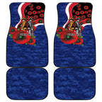North Kangaroos ANZAC Personalised Car Mats Lest We Forget Poppy Camo
