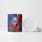 North Kangaroos ANZAC Personalised Ceramic Mug Lest We Forget Poppy Camo