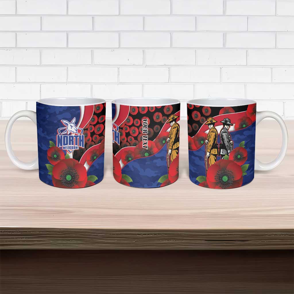 North Kangaroos ANZAC Personalised Ceramic Mug Lest We Forget Poppy Camo
