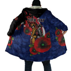 North Kangaroos ANZAC Personalised Cloak Lest We Forget Poppy Camo