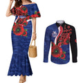North Kangaroos ANZAC Personalised Couples Matching Mermaid Dress and Long Sleeve Button Shirt Lest We Forget Poppy Camo
