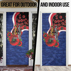 North Kangaroos ANZAC Personalised Door Cover Lest We Forget Poppy Camo