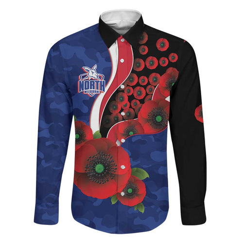 North Kangaroos ANZAC Personalised Family Matching Mermaid Dress and Hawaiian Shirt Lest We Forget Poppy Camo