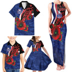 North Kangaroos ANZAC Personalised Family Matching Tank Maxi Dress and Hawaiian Shirt Lest We Forget Poppy Camo