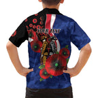 North Kangaroos ANZAC Personalised Family Matching Tank Maxi Dress and Hawaiian Shirt Lest We Forget Poppy Camo