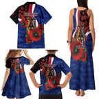 North Kangaroos ANZAC Personalised Family Matching Tank Maxi Dress and Hawaiian Shirt Lest We Forget Poppy Camo