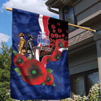 North Kangaroos ANZAC Personalised Garden Flag Lest We Forget Poppy Camo