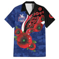 North Kangaroos ANZAC Personalised Hawaiian Shirt Lest We Forget Poppy Camo