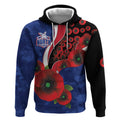North Kangaroos ANZAC Personalised Hoodie Lest We Forget Poppy Camo