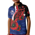 North Kangaroos ANZAC Personalised Kid Polo Shirt Lest We Forget Poppy Camo