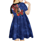North Kangaroos ANZAC Personalised Kid Short Sleeve Dress Lest We Forget Poppy Camo