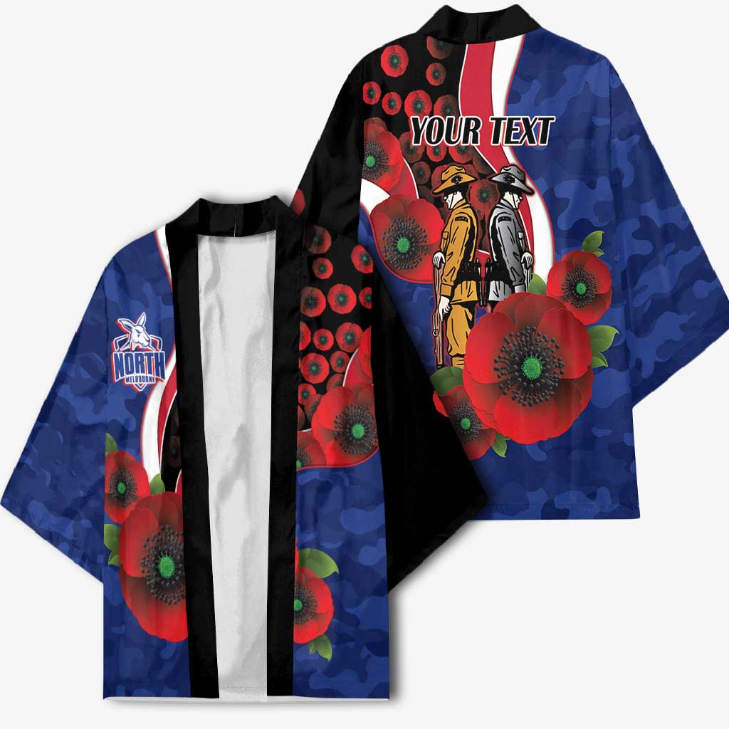 North Kangaroos ANZAC Personalised Kimono Lest We Forget Poppy Camo