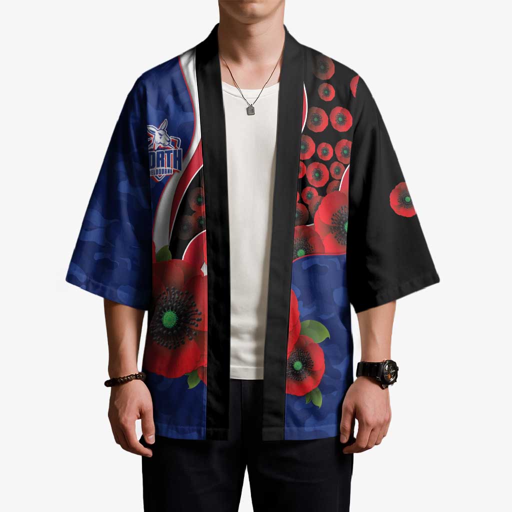 North Kangaroos ANZAC Personalised Kimono Lest We Forget Poppy Camo