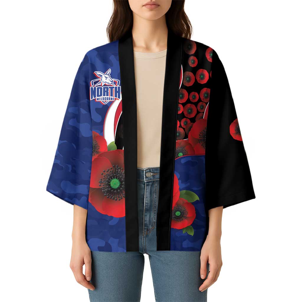 North Kangaroos ANZAC Personalised Kimono Lest We Forget Poppy Camo