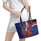 North Kangaroos ANZAC Personalised Leather Tote Bag Lest We Forget Poppy Camo