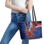 North Kangaroos ANZAC Personalised Leather Tote Bag Lest We Forget Poppy Camo