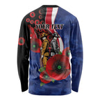 North Kangaroos ANZAC Personalised Long Sleeve Shirt Lest We Forget Poppy Camo
