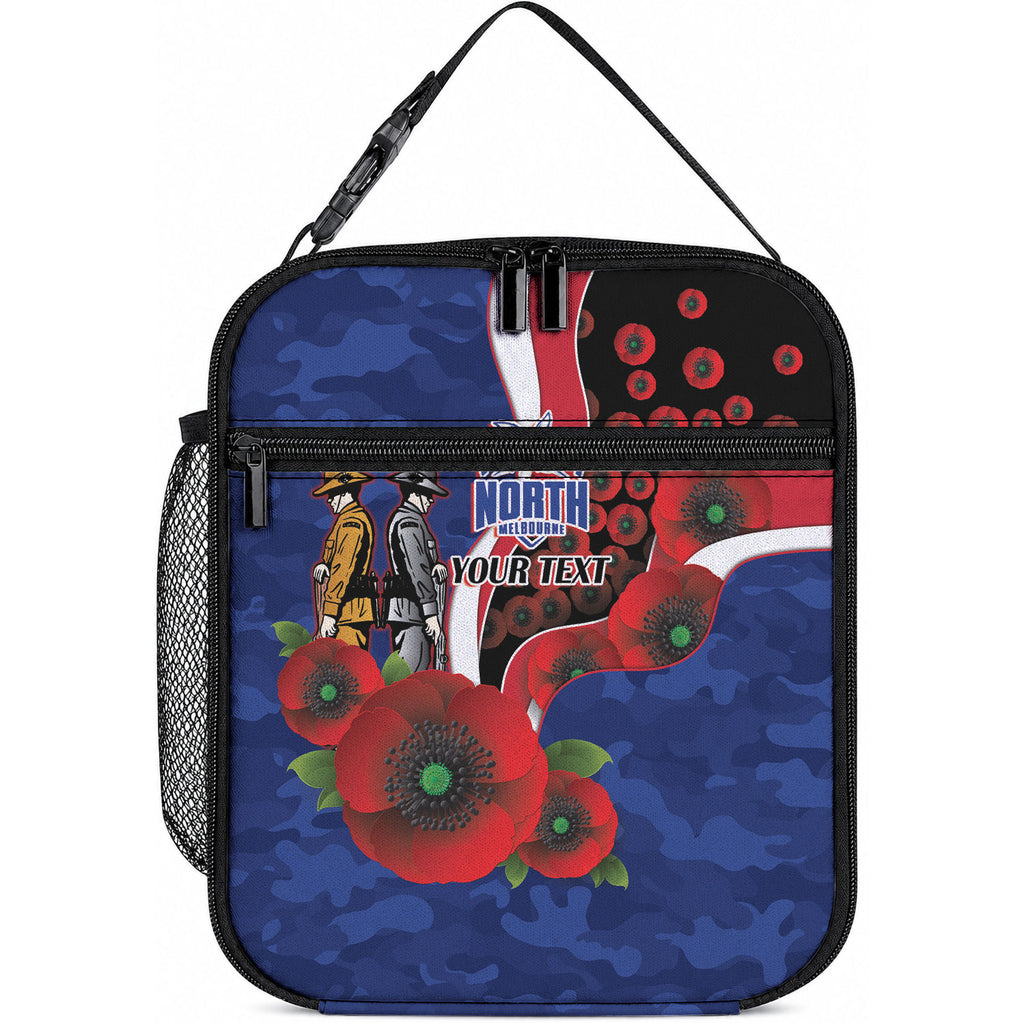 North Kangaroos ANZAC Personalised Lunch Bag Lest We Forget Poppy Camo