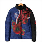 North Kangaroos ANZAC Personalised Padded Jacket Lest We Forget Poppy Camo