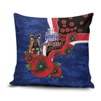 North Kangaroos ANZAC Personalised Pillow Cover Lest We Forget Poppy Camo