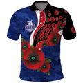North Kangaroos ANZAC Personalised Polo Shirt Lest We Forget Poppy Camo