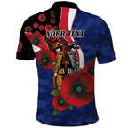 North Kangaroos ANZAC Personalised Polo Shirt Lest We Forget Poppy Camo