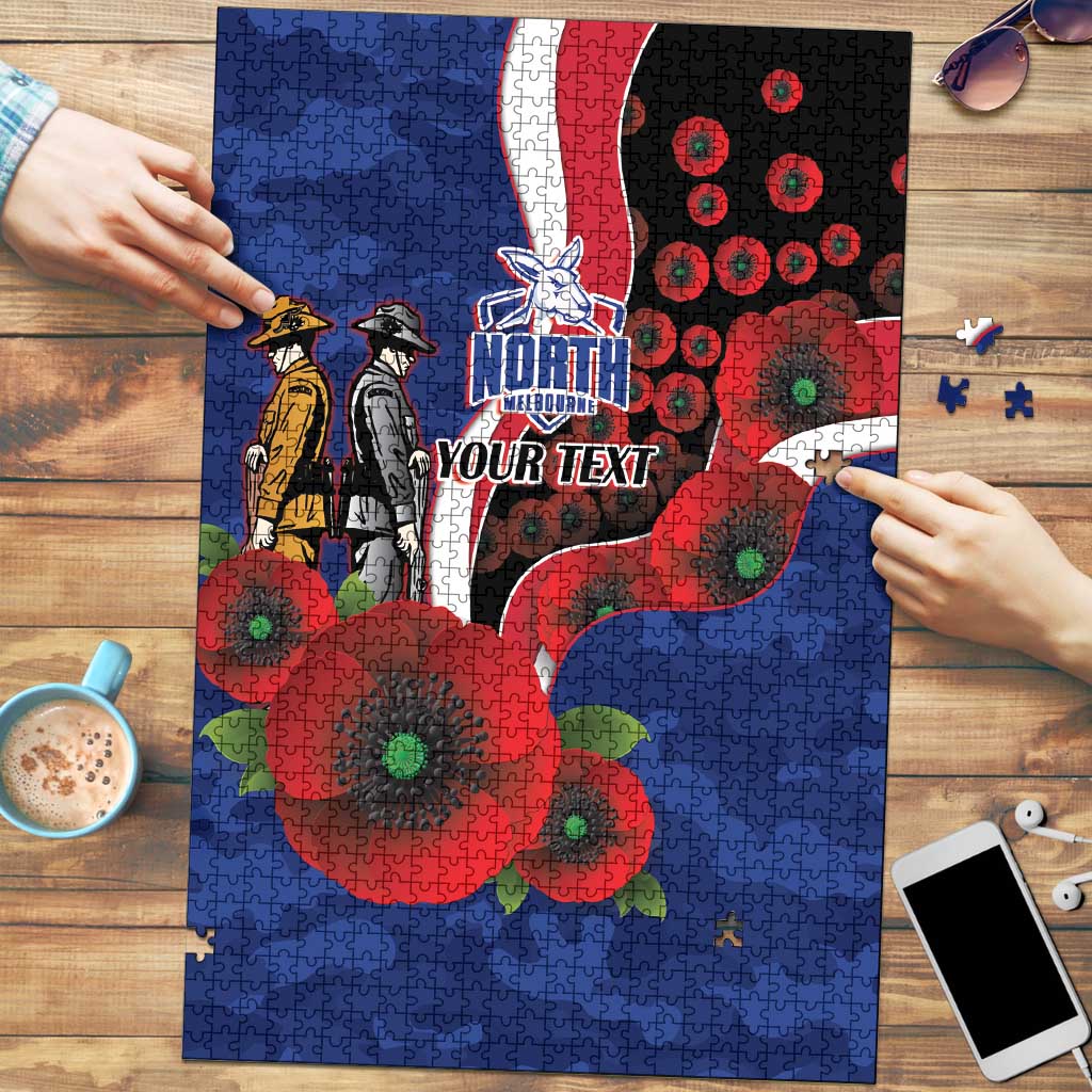 North Kangaroos ANZAC Personalised Puzzle Lest We Forget Poppy Camo