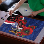 North Kangaroos ANZAC Personalised Puzzle Lest We Forget Poppy Camo