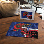 North Kangaroos ANZAC Personalised Puzzle Lest We Forget Poppy Camo