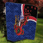North Kangaroos ANZAC Personalised Quilt Lest We Forget Poppy Camo