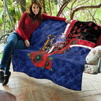 North Kangaroos ANZAC Personalised Quilt Lest We Forget Poppy Camo