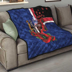 North Kangaroos ANZAC Personalised Quilt Lest We Forget Poppy Camo