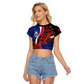 North Kangaroos ANZAC Personalised Raglan Cropped T Shirt Lest We Forget Poppy Camo