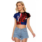 North Kangaroos ANZAC Personalised Raglan Cropped T Shirt Lest We Forget Poppy Camo