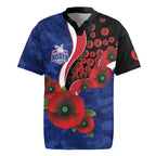 North Kangaroos ANZAC Personalised Rugby Jersey Lest We Forget Poppy Camo
