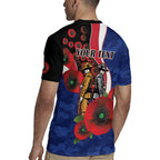 North Kangaroos ANZAC Personalised Rugby Jersey Lest We Forget Poppy Camo