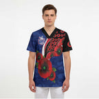 North Kangaroos ANZAC Personalised Scrub Top Lest We Forget Poppy Camo
