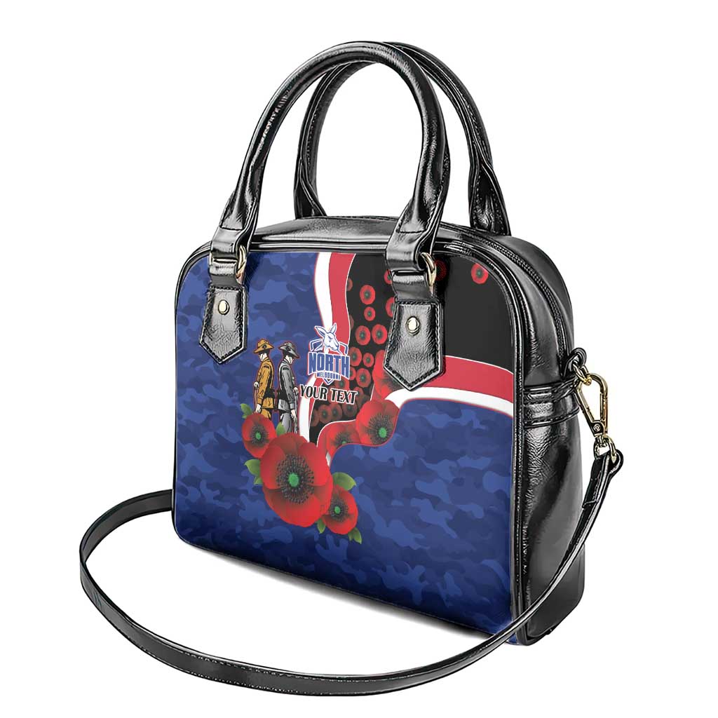 North Kangaroos ANZAC Personalised Shoulder Handbag Lest We Forget Poppy Camo
