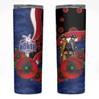 North Kangaroos ANZAC Personalised Skinny Tumbler Lest We Forget Poppy Camo