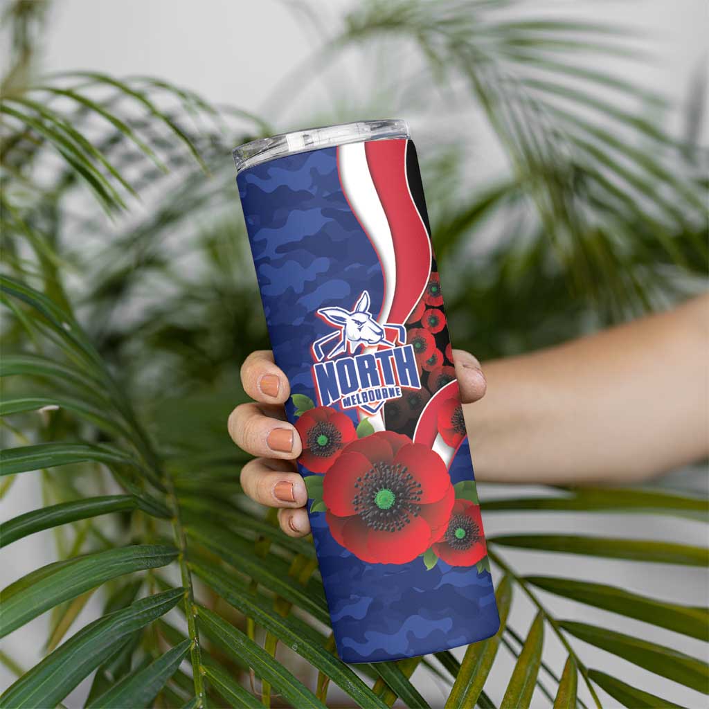 North Kangaroos ANZAC Personalised Skinny Tumbler Lest We Forget Poppy Camo