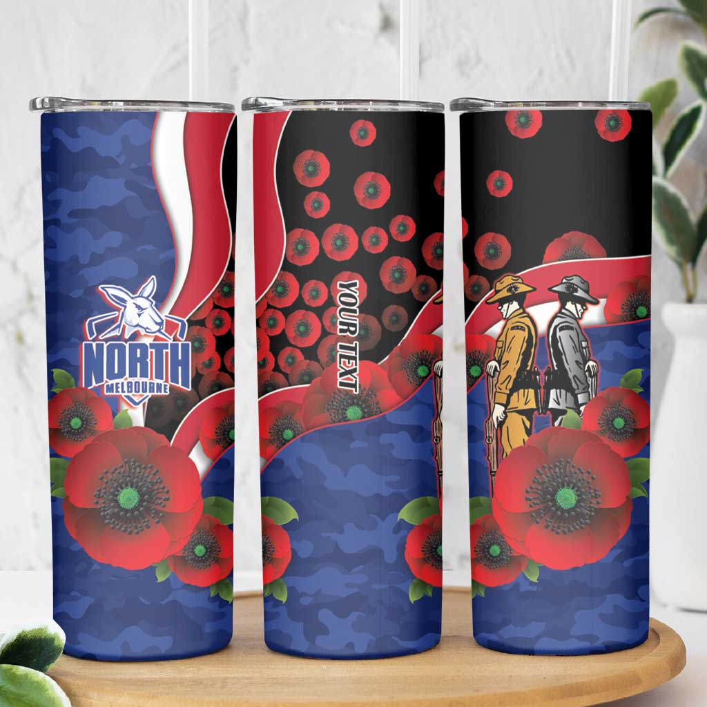North Kangaroos ANZAC Personalised Skinny Tumbler Lest We Forget Poppy Camo