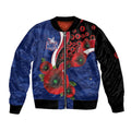 North Kangaroos ANZAC Personalised Sleeve Zip Bomber Jacket Lest We Forget Poppy Camo