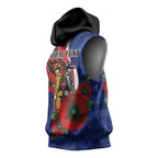 North Kangaroos ANZAC Personalised Sleeveless Hoodie Lest We Forget Poppy Camo