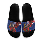 North Kangaroos ANZAC Personalised Slide Sandals Lest We Forget Poppy Camo